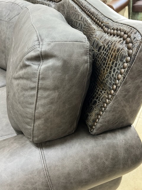 Custom Curved Four Seater El Dorado Sofa in Fargo Grey