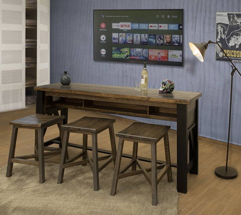 Loft Brown Counter Height Sofa Table