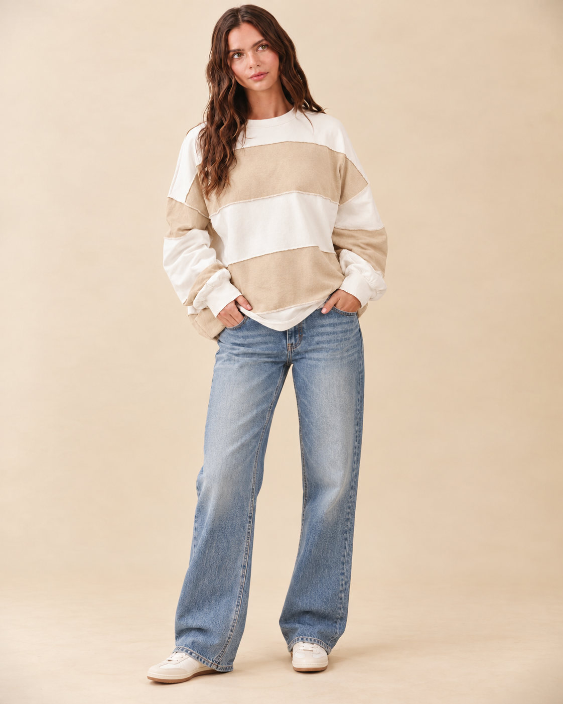 Oat Oversized Long Sleeve Pullover 8551GN