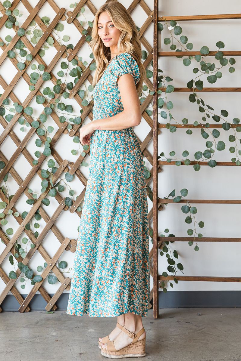 Eleanor Floral Smocked Maxi Dress