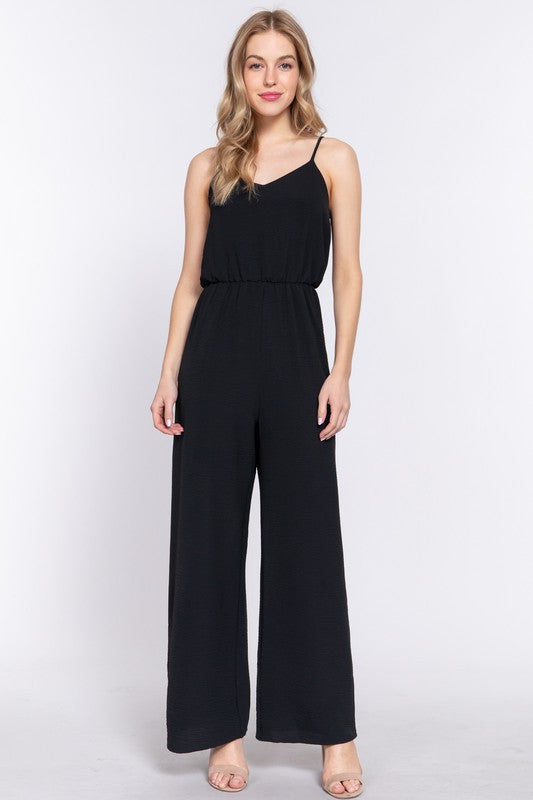 Lady May Flowy Jumpsuit in Black
