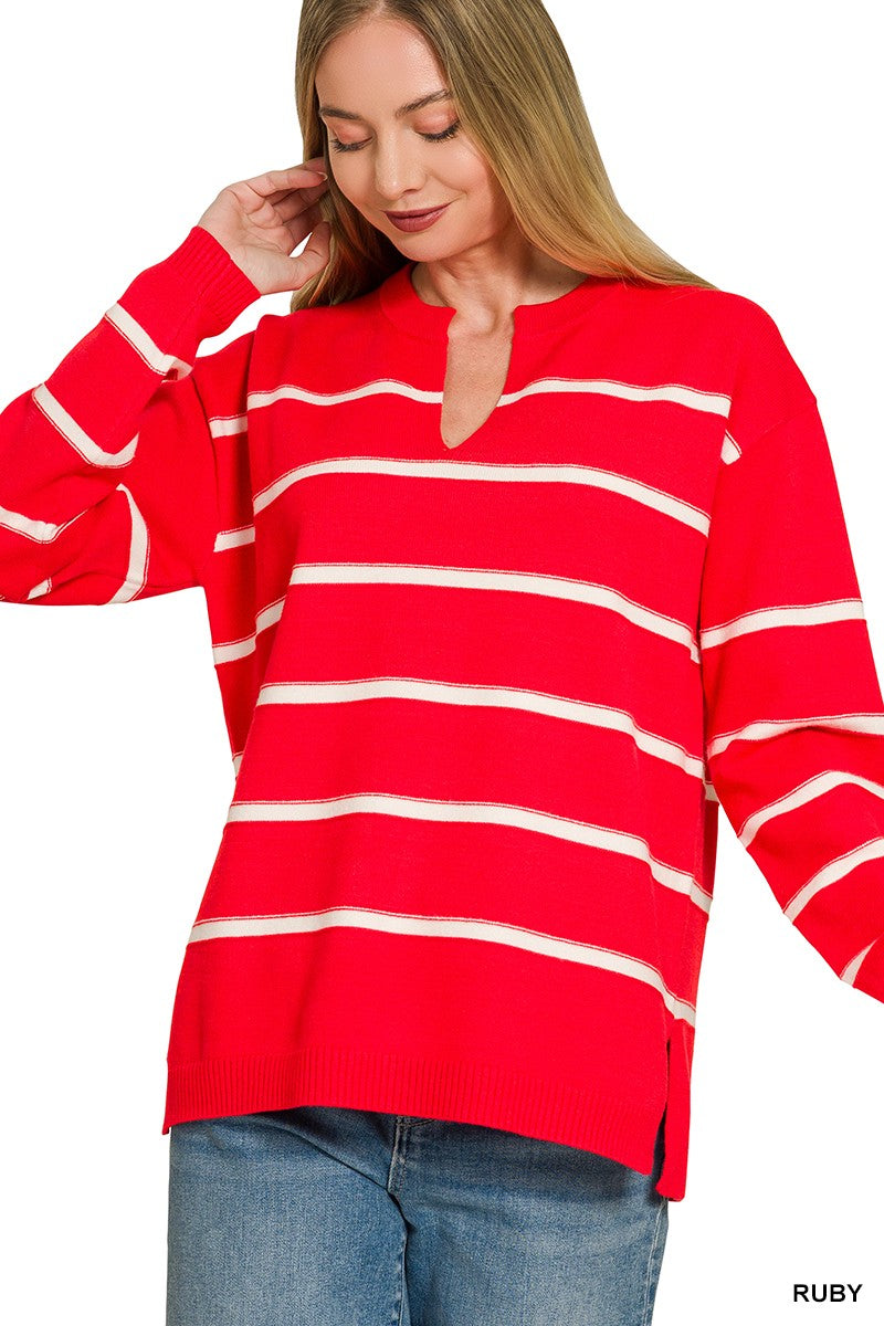 Red Viscose Sweater TW-2745Y
