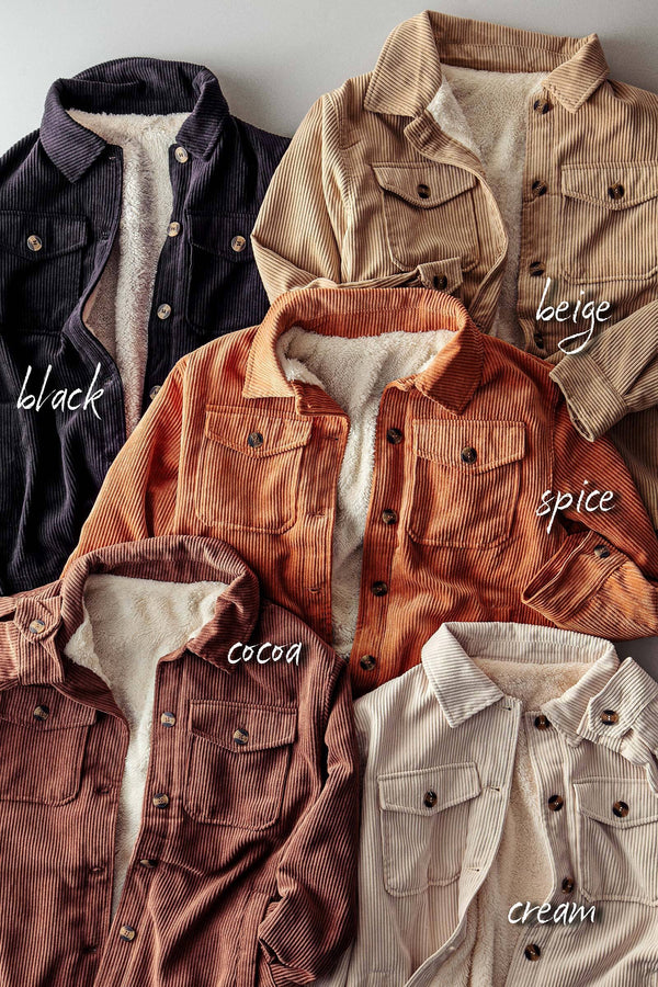 Black Corduroy Jacket 2870 - Our Stuff