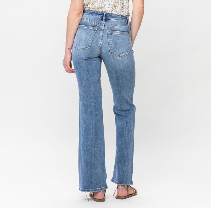 Judy Blue Mid-Rise Vintage Button-Fly Bootcut Jeans