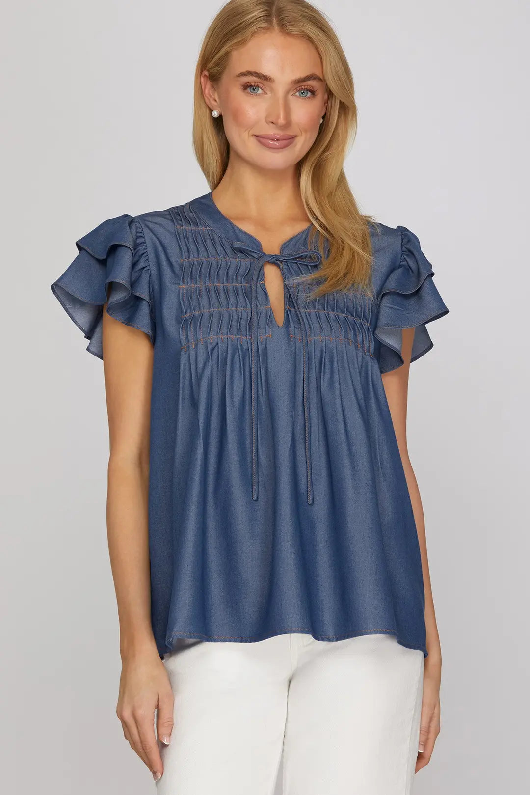 Ruffle Sleeve Blouse ST1301