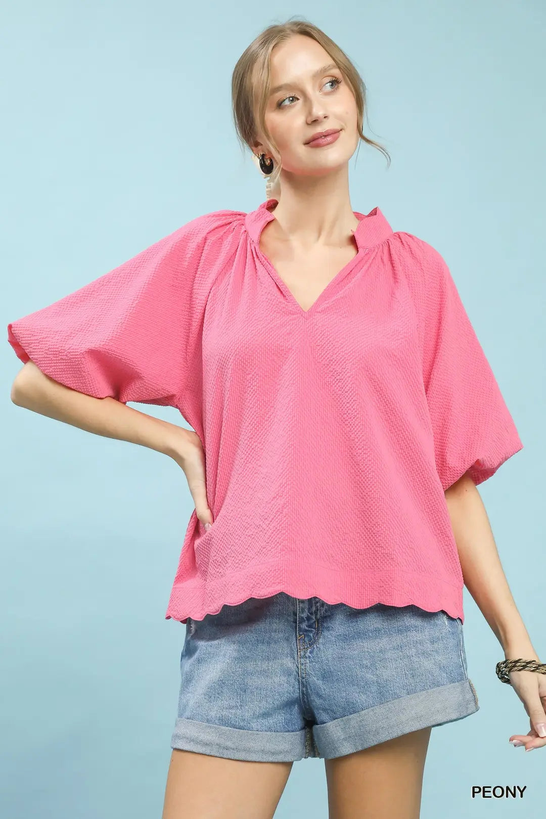 Peony Seersucker Top C4405