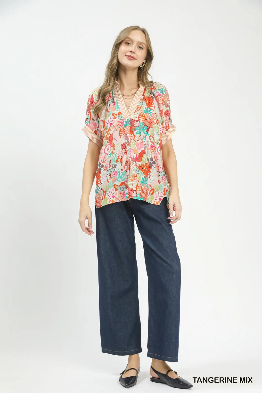 Pleat Doted Top C6316