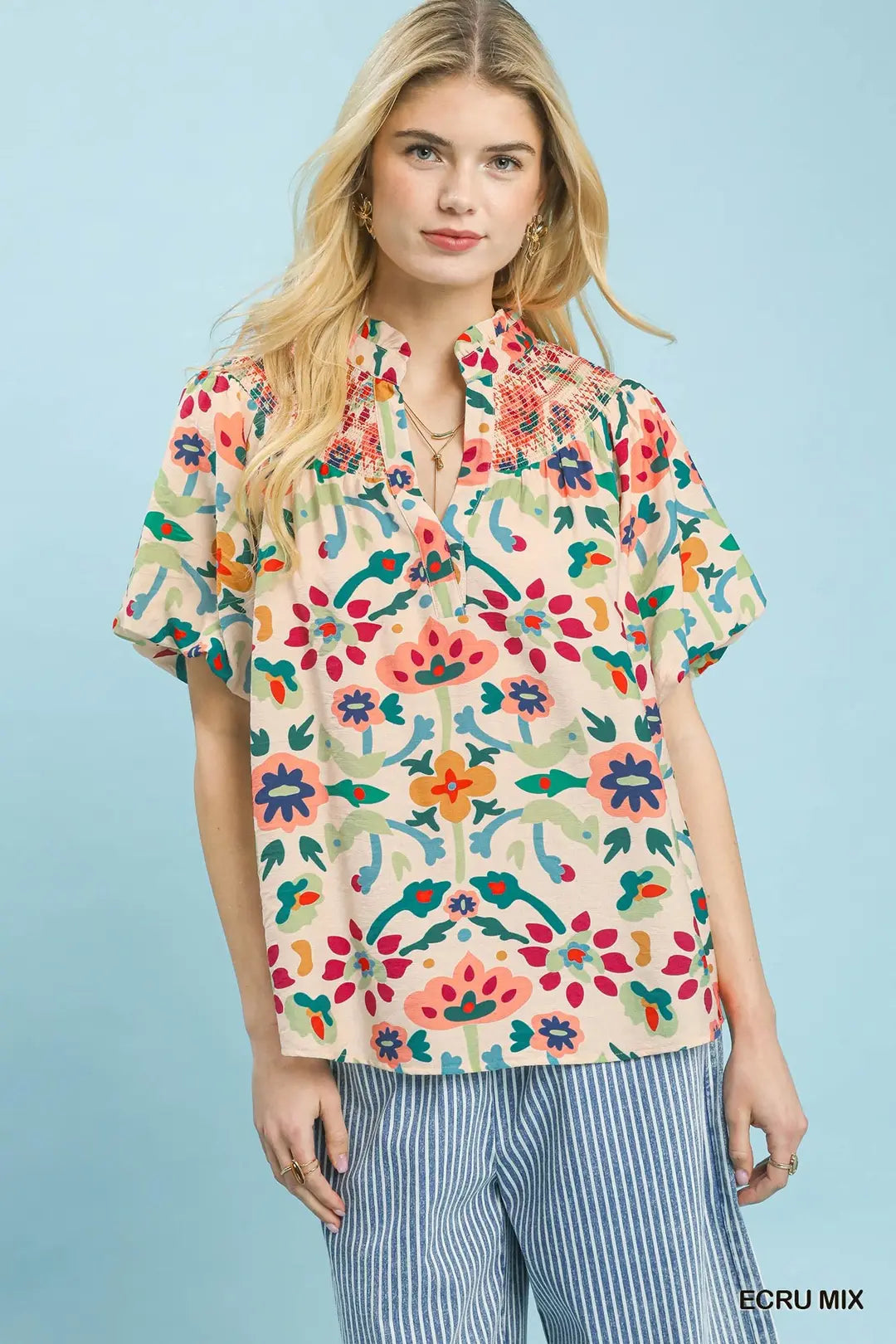 Bullion Stich Placket Top C6283