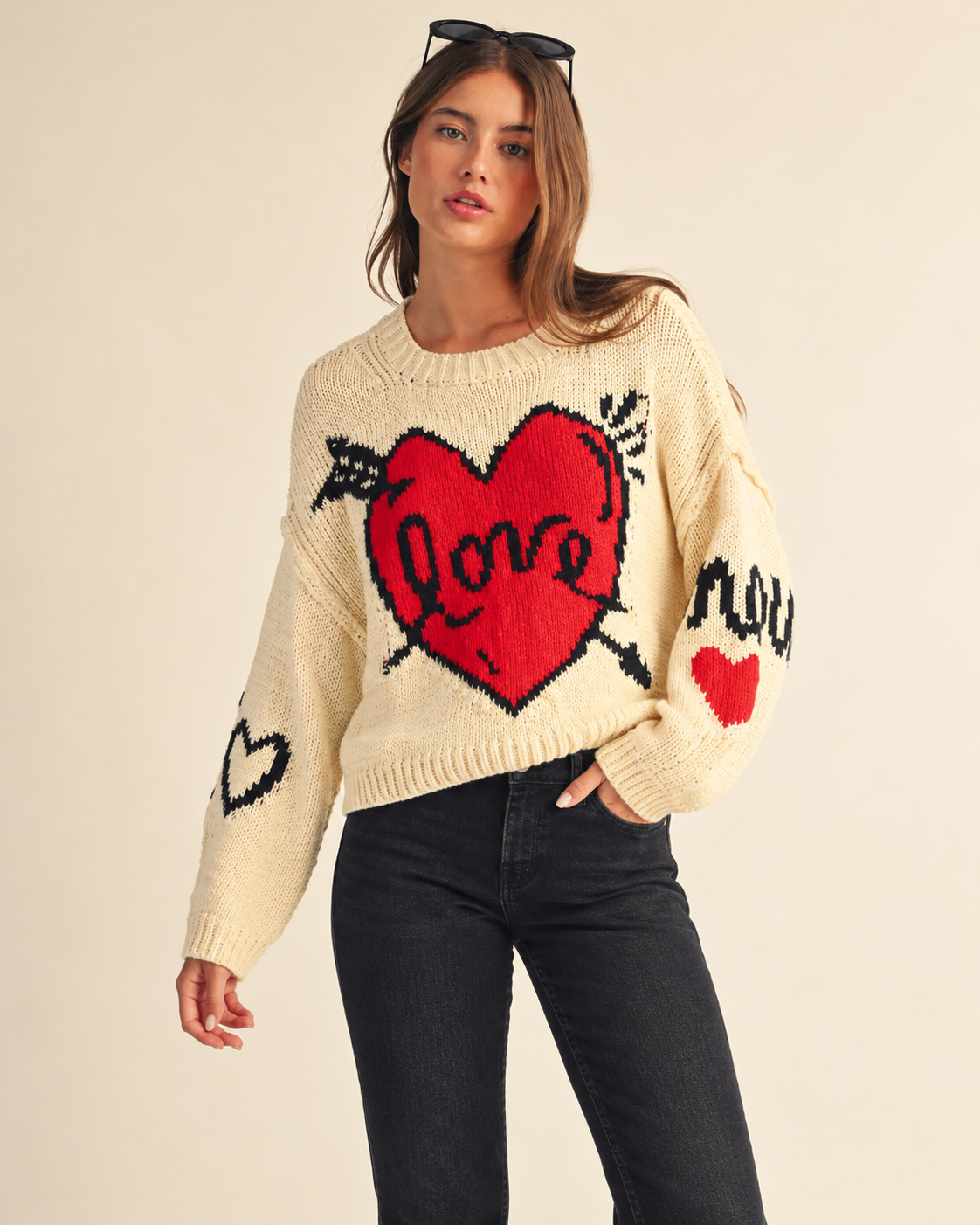 Love Struck Heart Sweater 3473IK