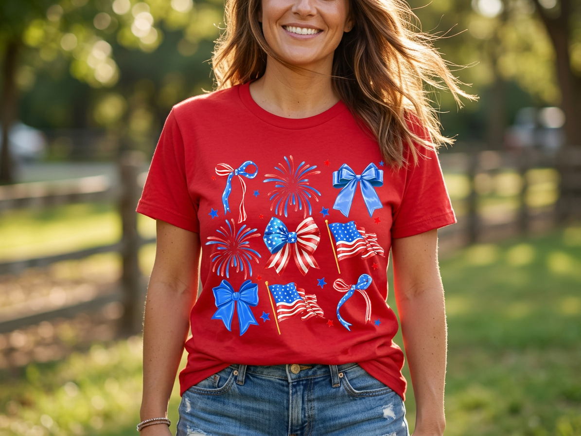 Fireworks & Bows Custom Graphic Tee