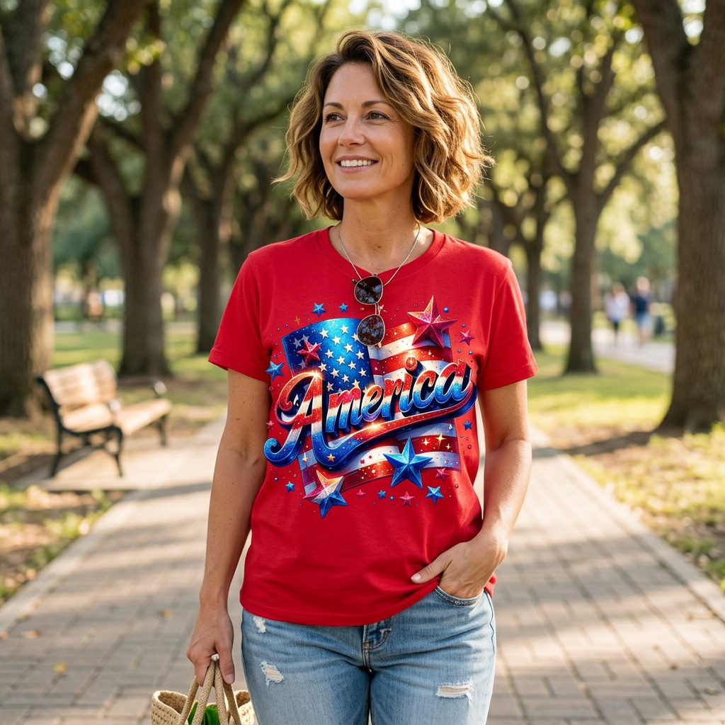 Vibrant America Custom Graphic Tee