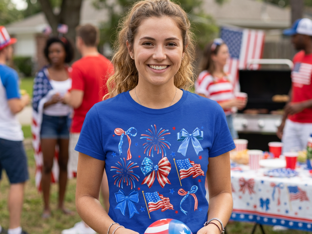 Fireworks & Bows Custom Graphic Tee