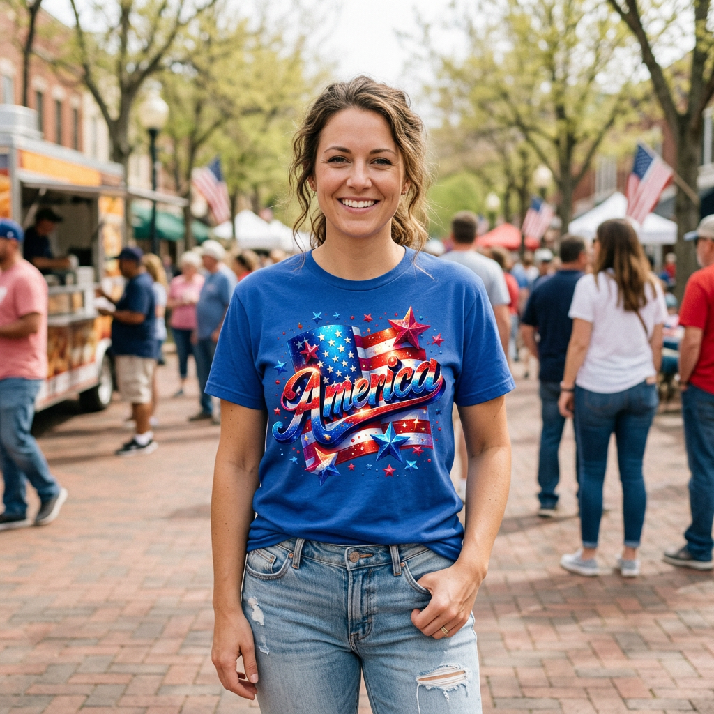 Vibrant America Custom Graphic Tee
