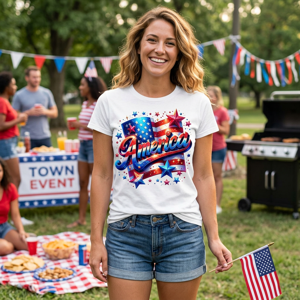 Vibrant America Custom Graphic Tee