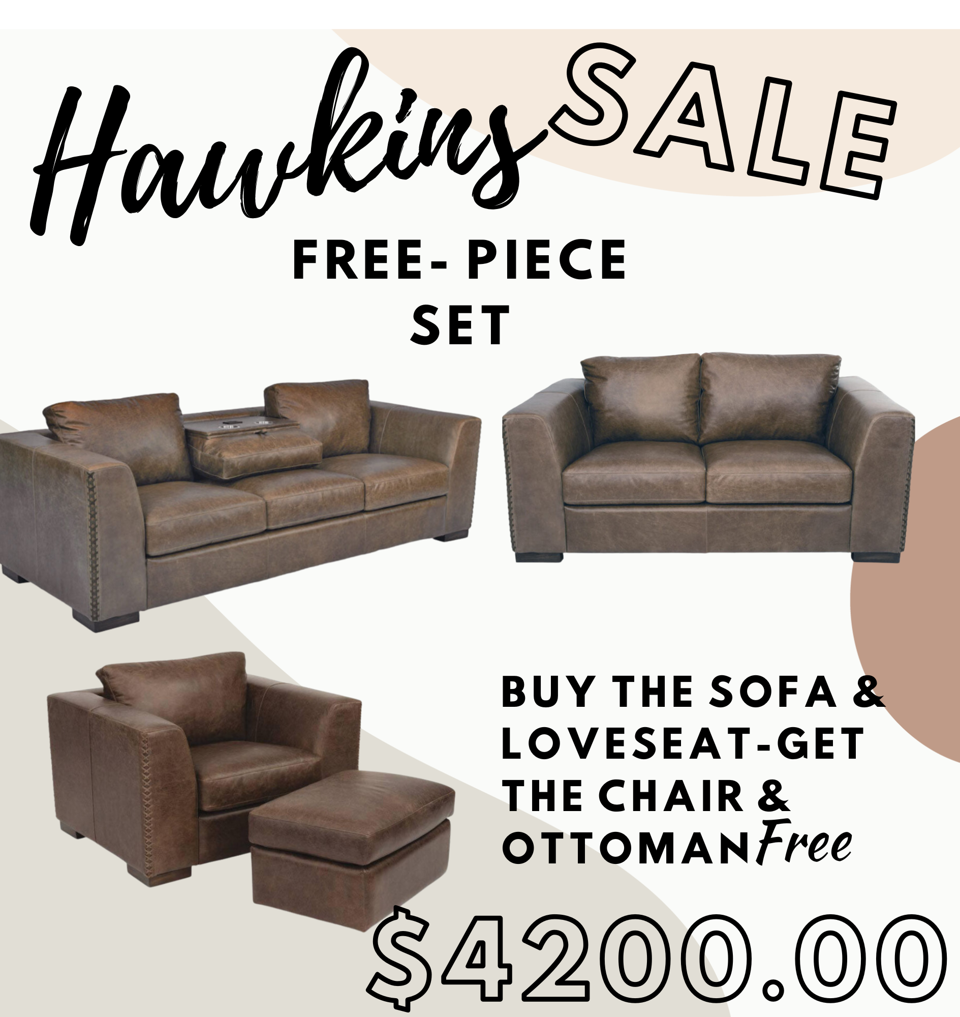 Flexsteel Hawkins Sofa, Loveseat, and Chair Set