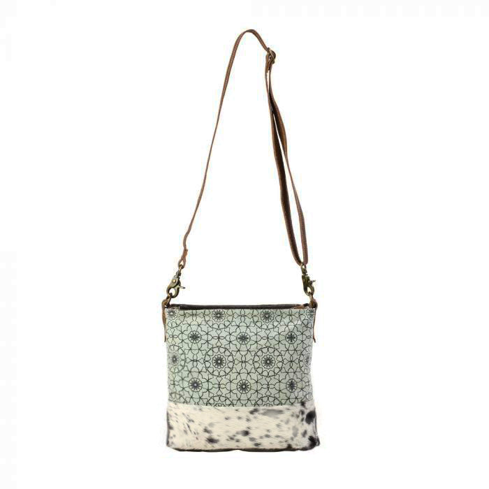 Myra Bag Green Floral Print Shoulder Bag