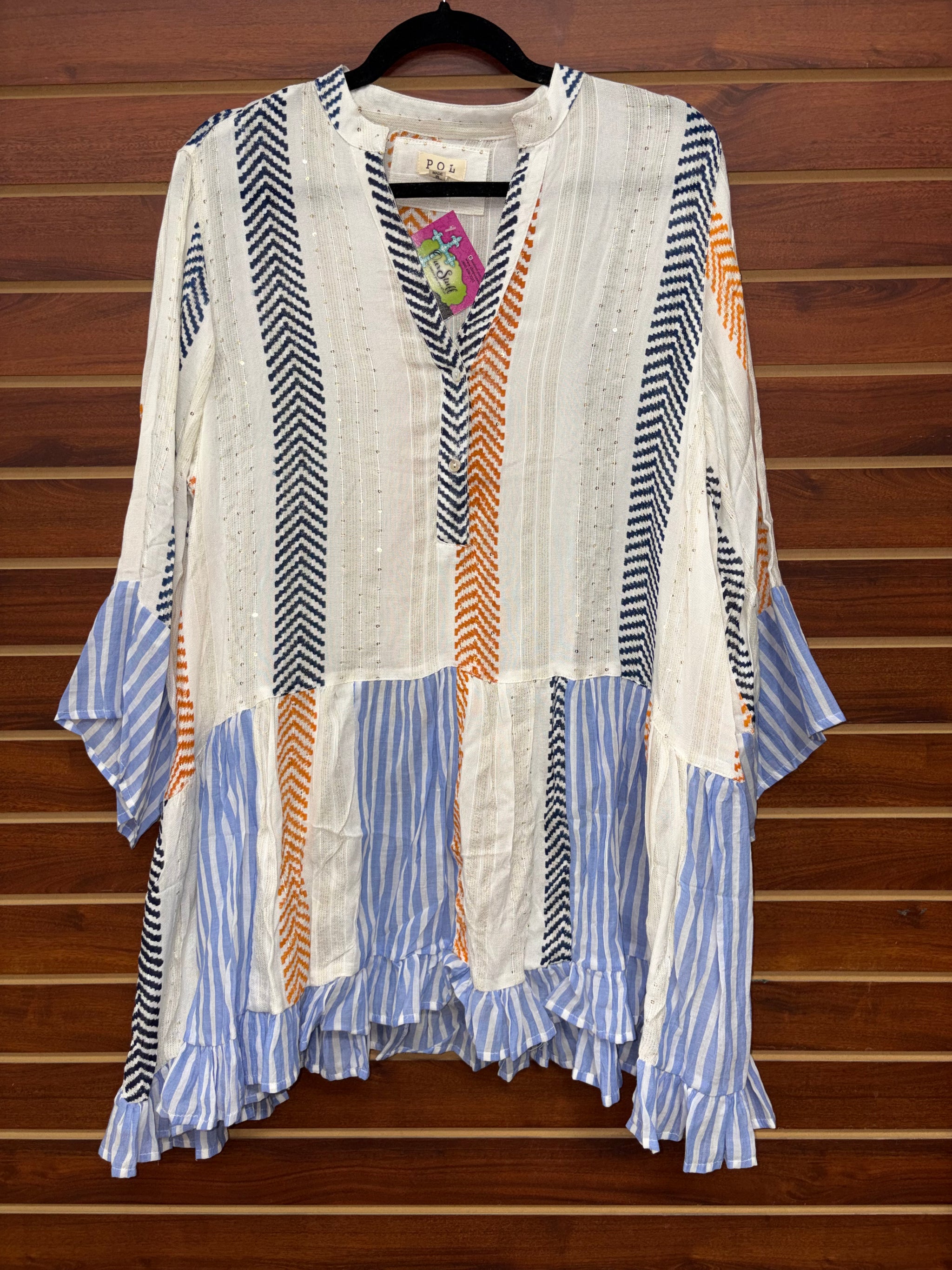 V-Neck Striped Dress SMQF17