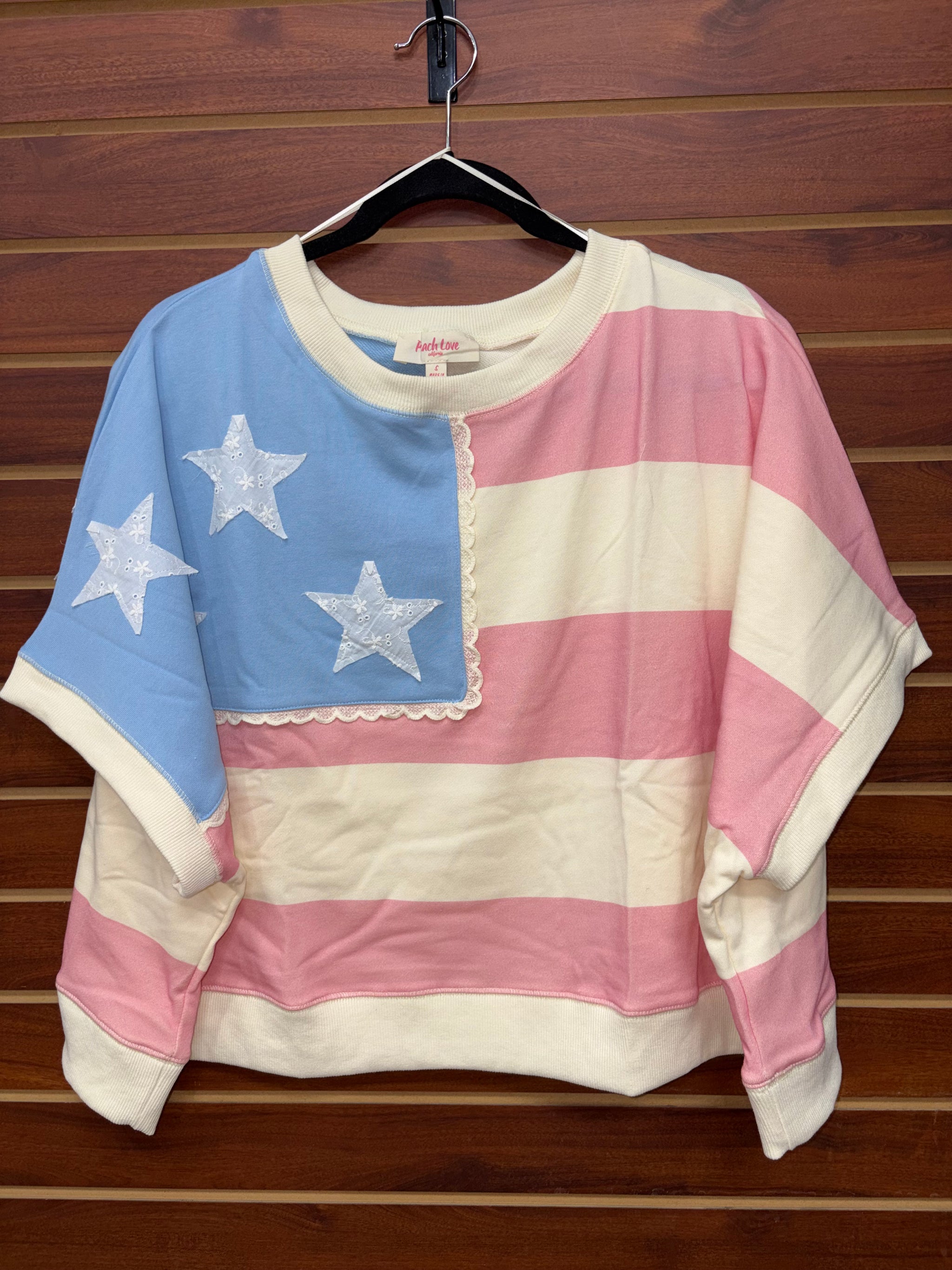 American Flag Crop Sweatshirt IKT200991-01