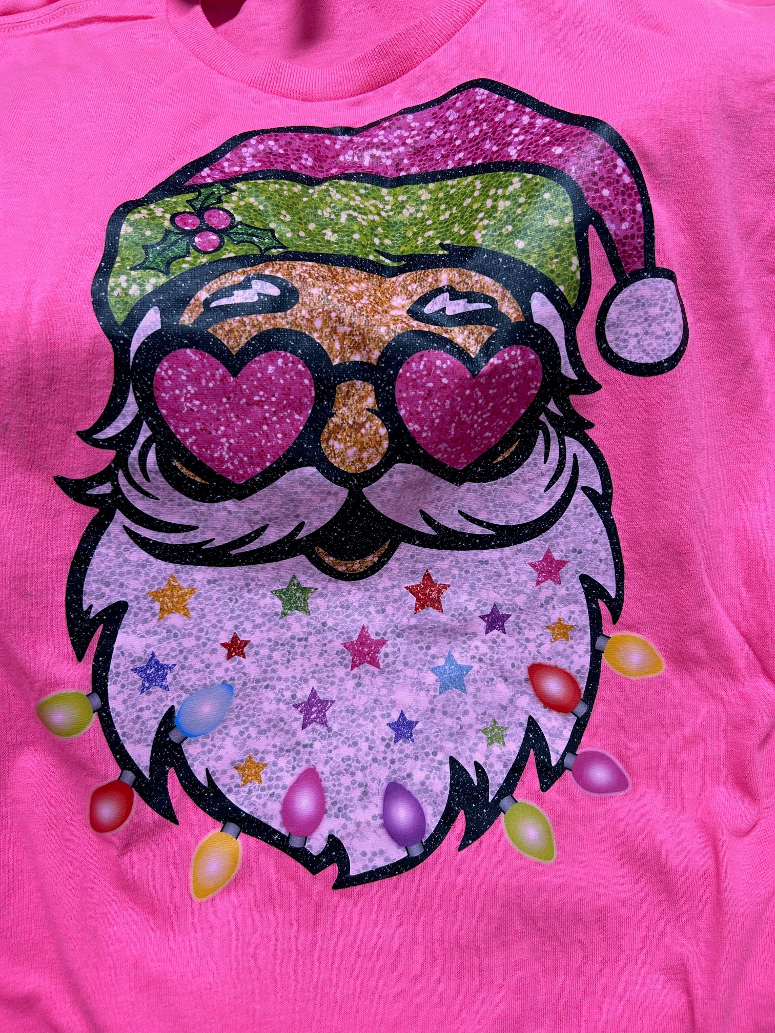 Santa Pink Long Sleeve Shirt