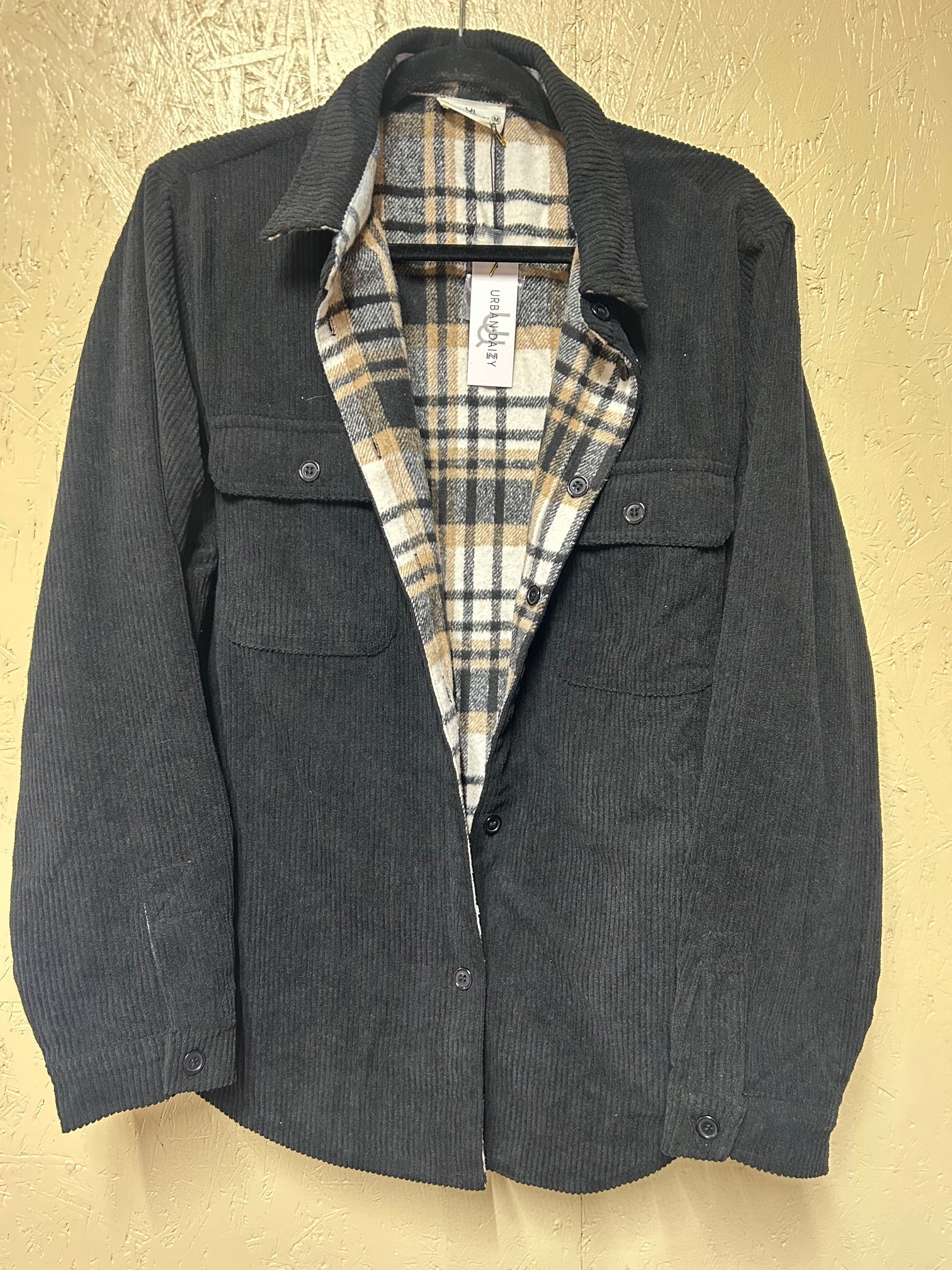 Black Corduroy Shacket 5439-1