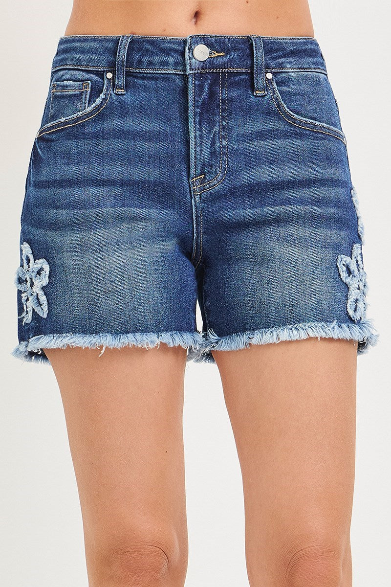 High Rise Flower Patch Shorts RDS6405