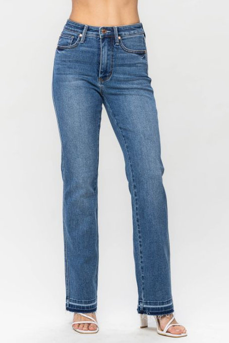 Judy Blue High Waist Tummy Control Classic Straight Jeans : :  Everything Else