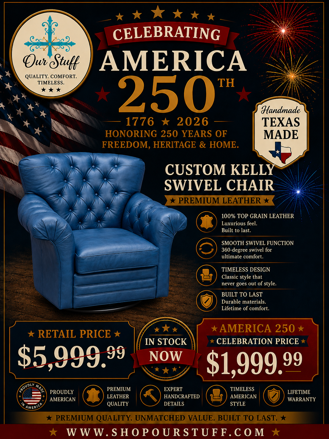 Custom Kelly Swivel Chair