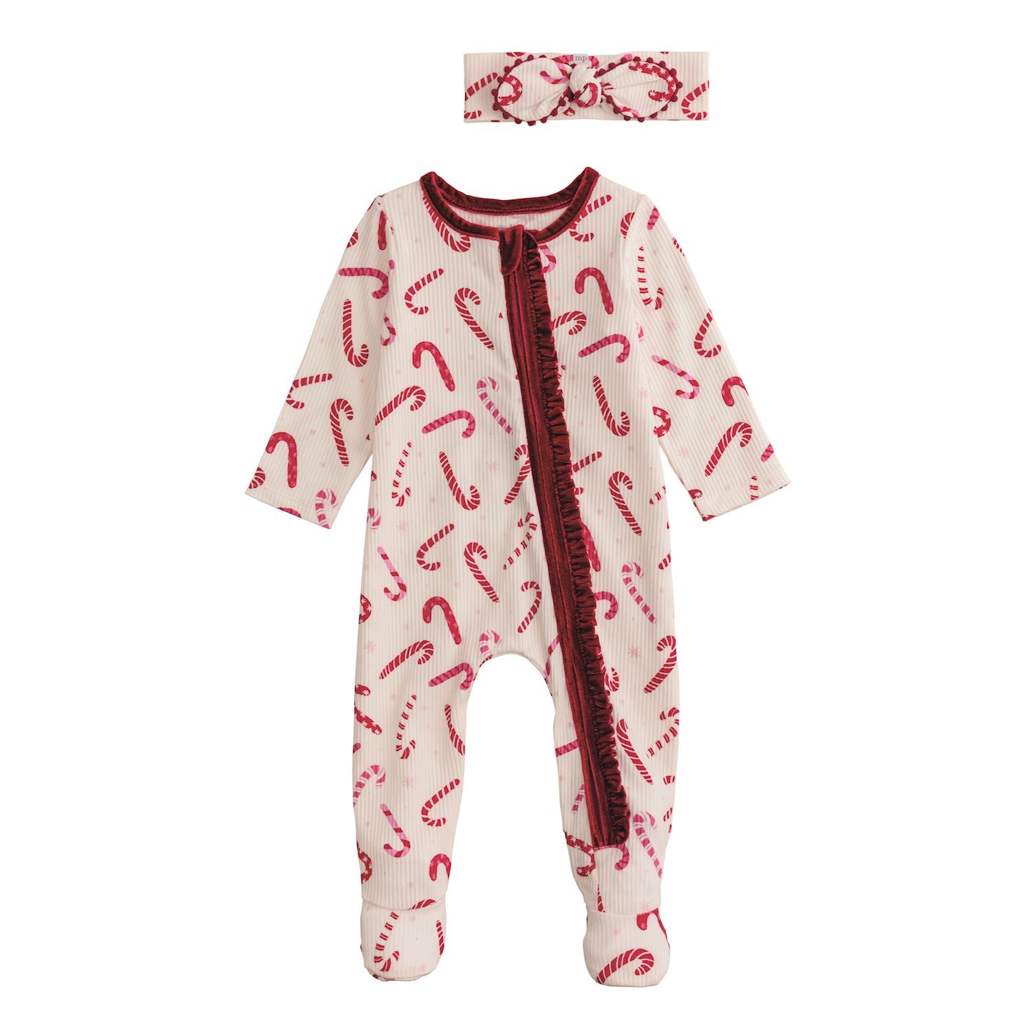Candy Cane PJ & Headband set