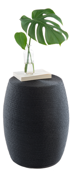 Rope Texture Black Side Table CB195646