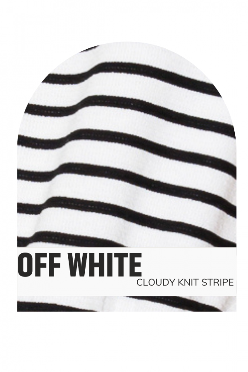 Ivory Striped Cloudy Knit Top T-41618