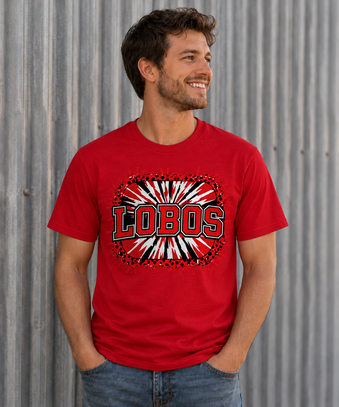 Lobos Splash Custom Graphic T-Shirt