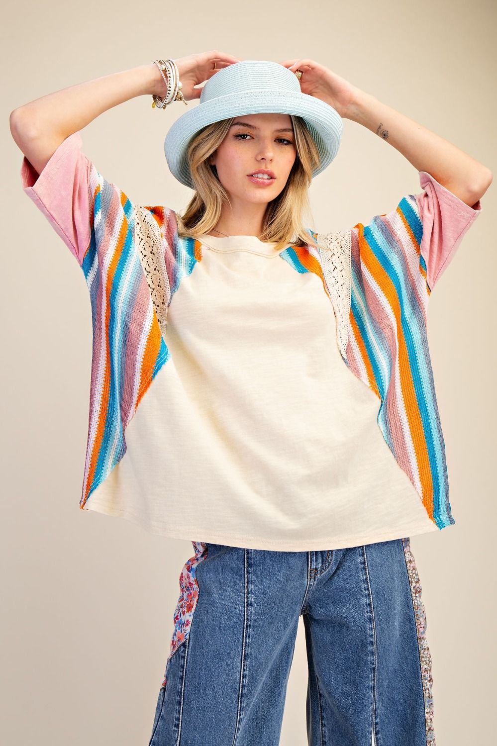 Natural Multi Color Top ET28817