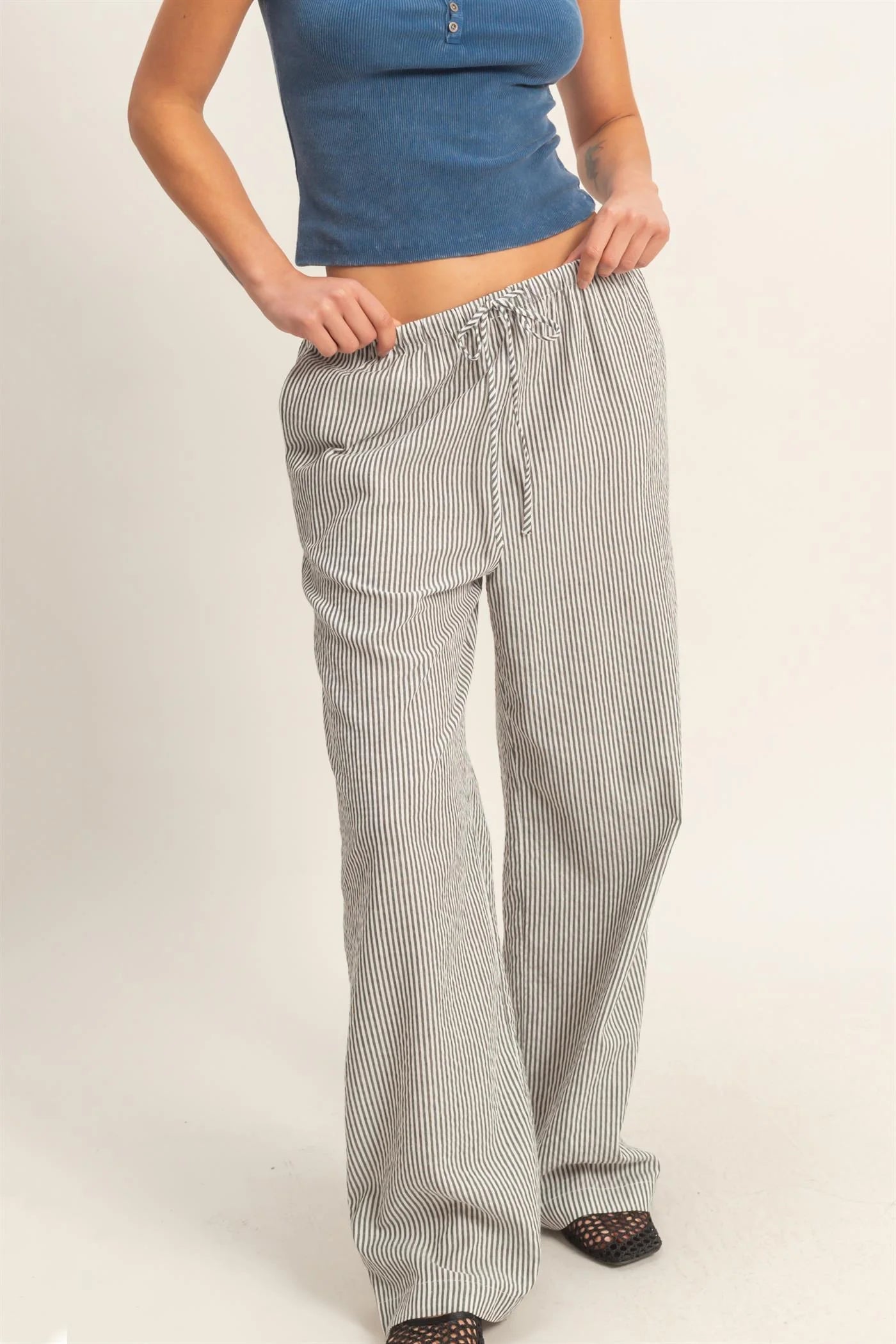 Striped Wide Leg Pants DZ26A752