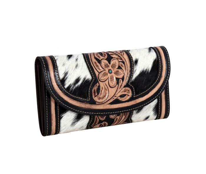 Myra Bag Barrington Hand-tooled Clutch Wallet