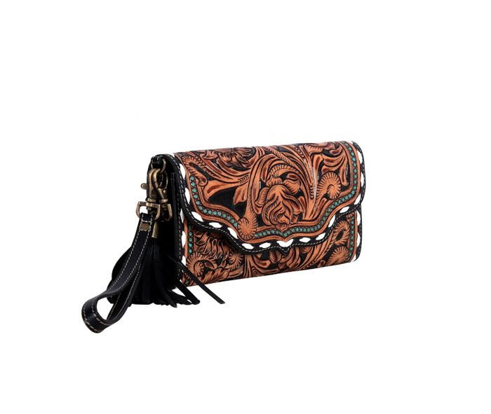 Myra Bag Prairie Rose Hand-Tooled Wallet