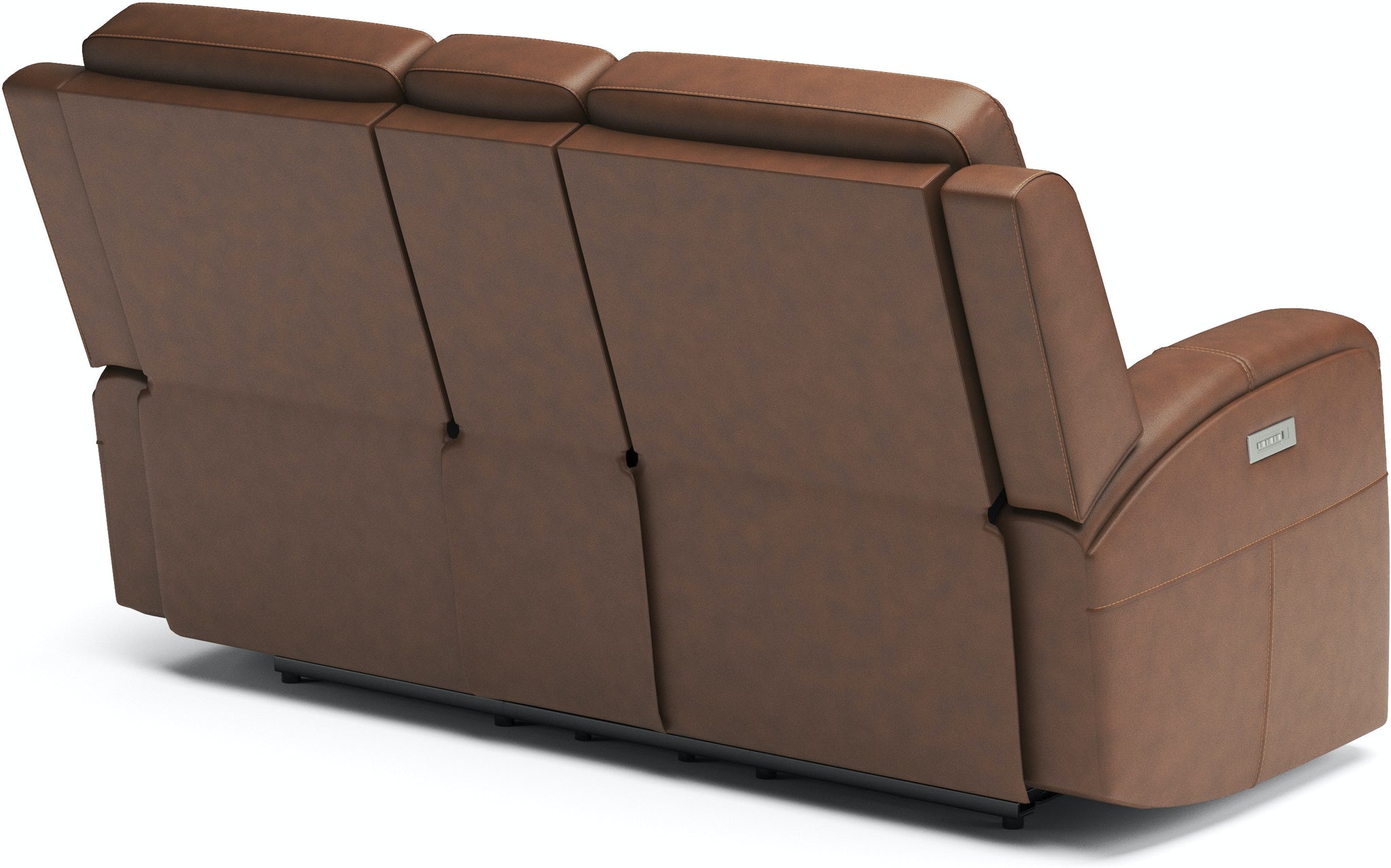 Linden Power Console Loveseat in Saddle