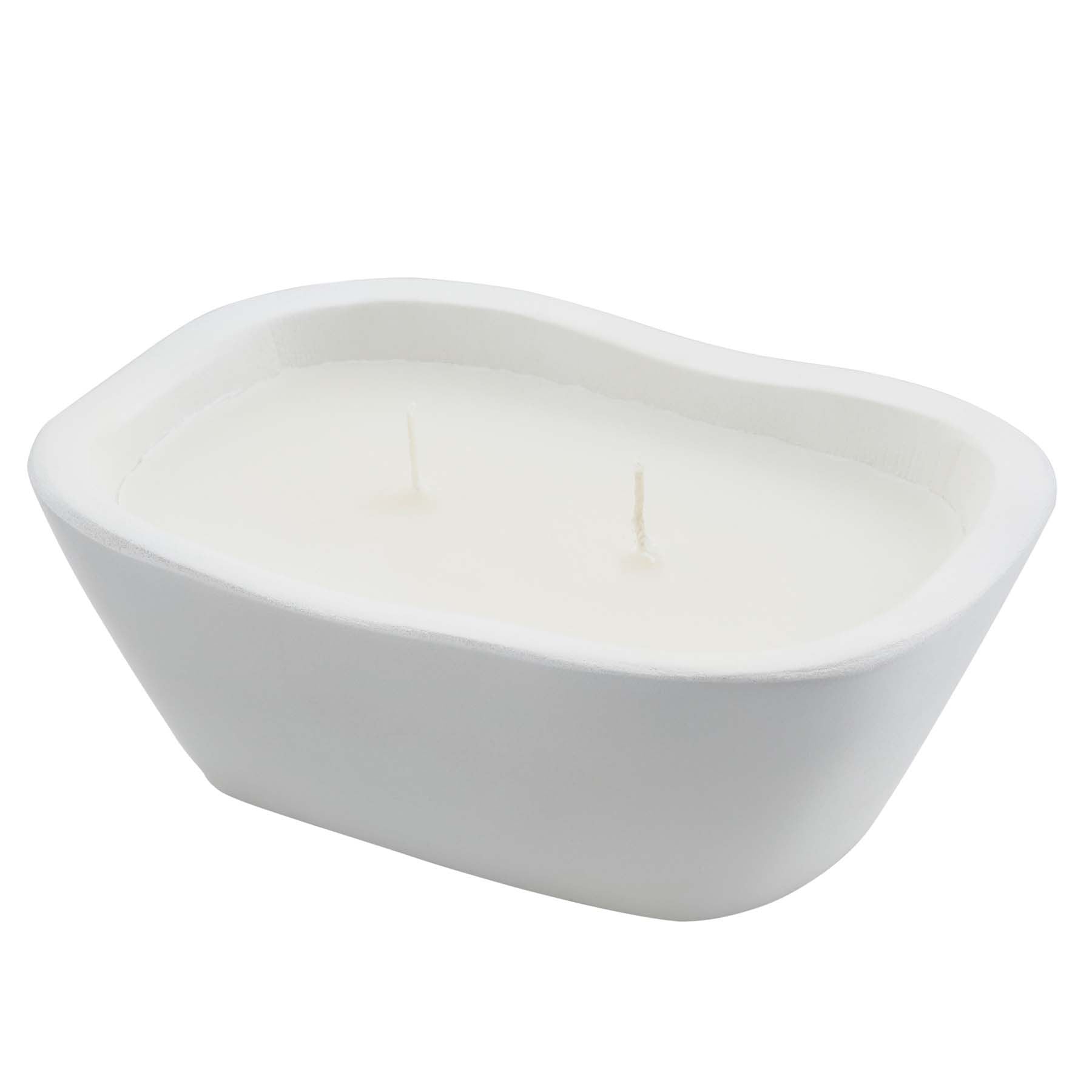 Mud Pie Small White Dough Bowl Candle