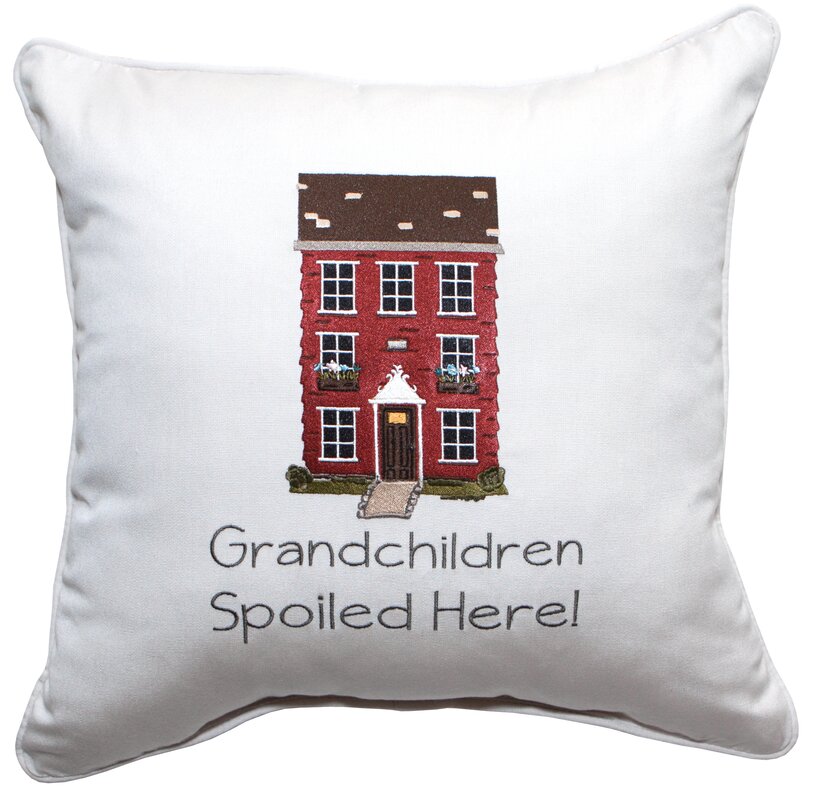 Grandchildren Spoiled Here Outdoor Pillow