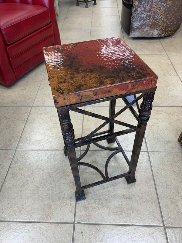 Custom Copper Square Side Table - Our Stuff
