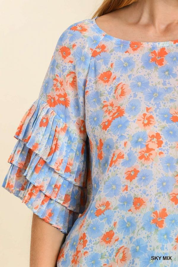 Angee Floral Sky Mix Blouse