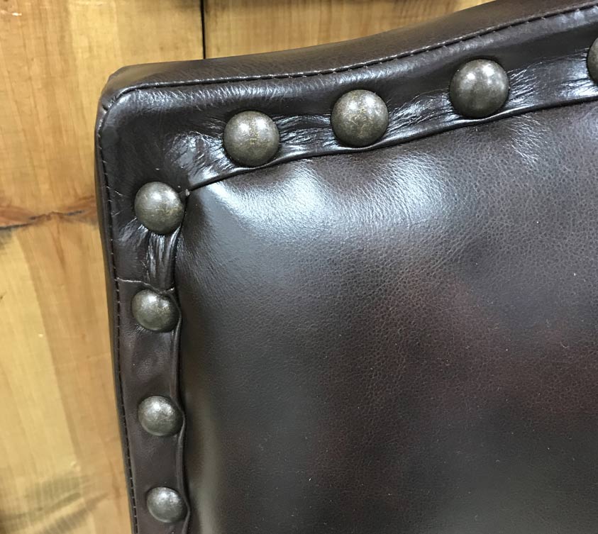 Custom Leather Dining Chair in Hunter Chocolate