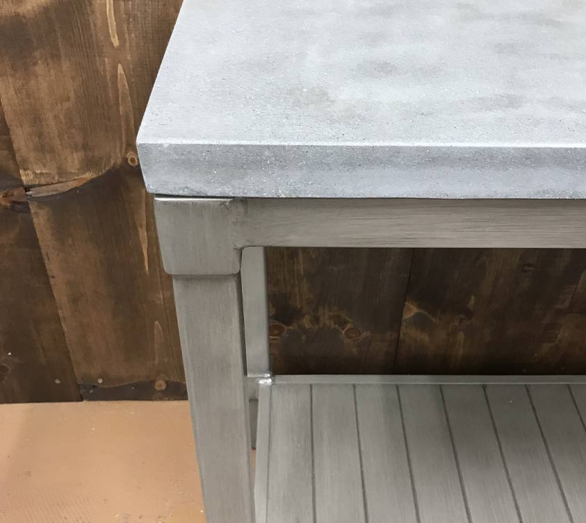 Portland Polished Stone Outdoor Sofa/Side Table