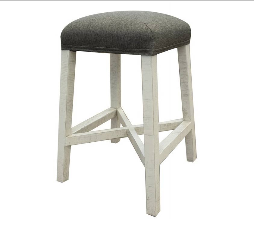 Stone Collection Counter Stool in White