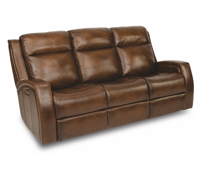 Mustang Power Reclining Leather Sofa