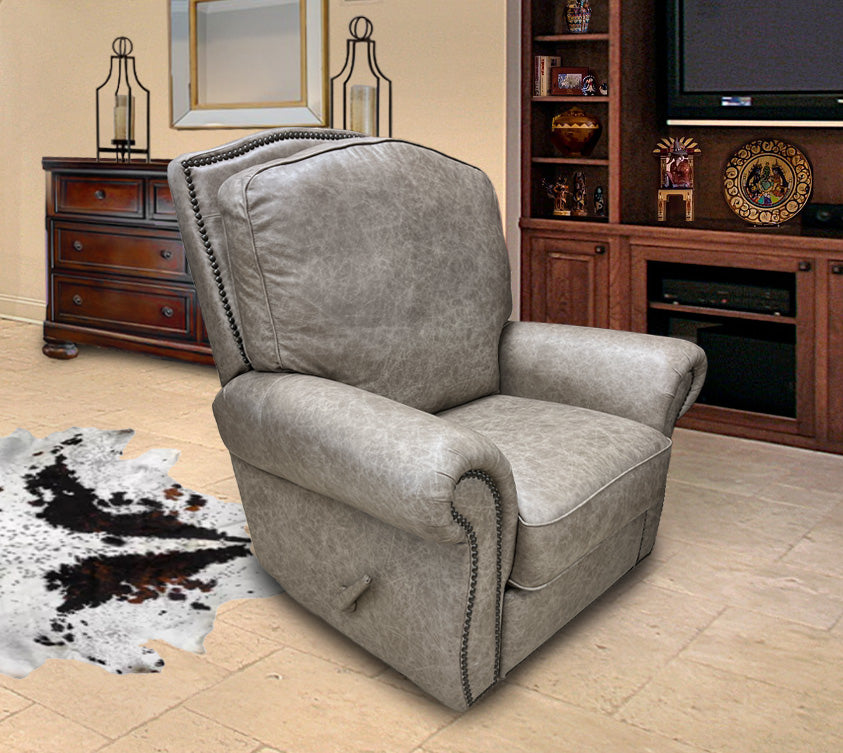 Custom Silverado Swivel Rocker Recliner Fargo Mushroom