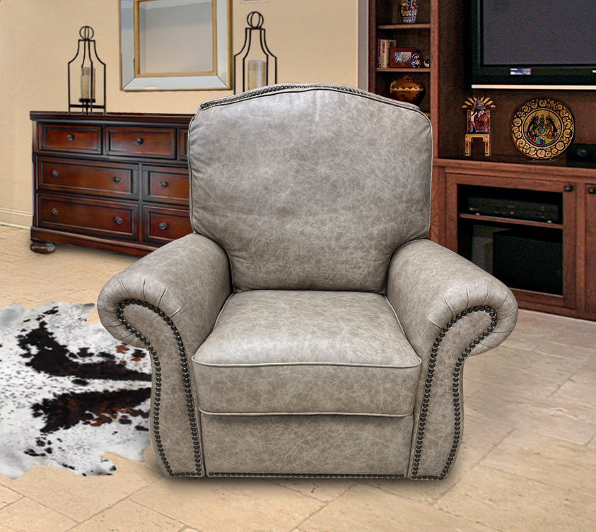 Custom Silverado Swivel Rocker Recliner Fargo Mushroom