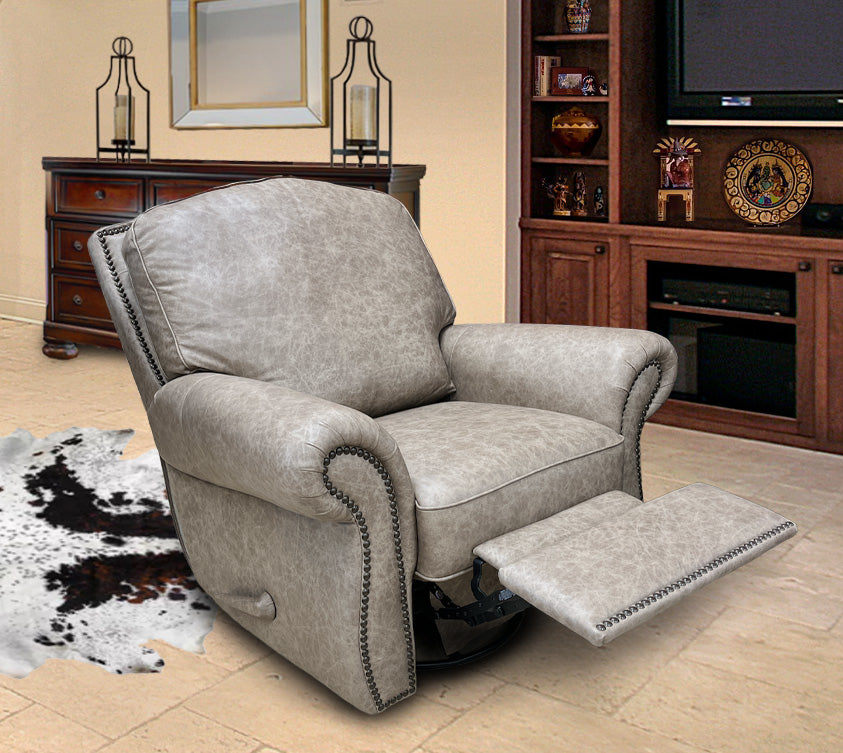 Custom Silverado Swivel Rocker Recliner Fargo Mushroom