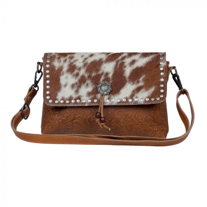 Myra Bag Blossom Etched Leather & Hair-On Hide Bag