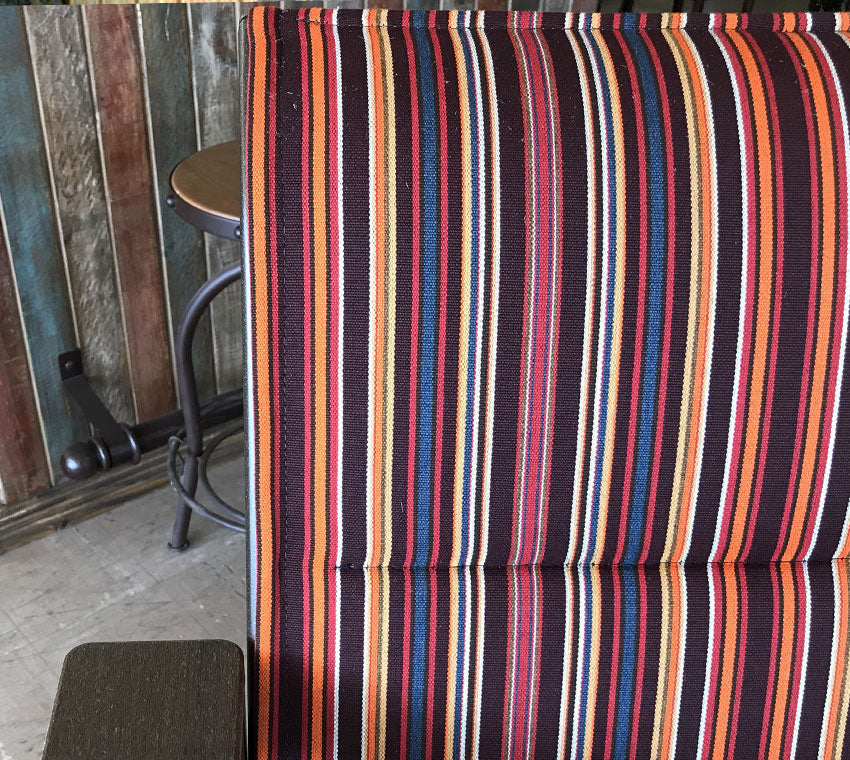 Kingston Sling Swivel Bar Chair in Salsa Tandoori Stripe