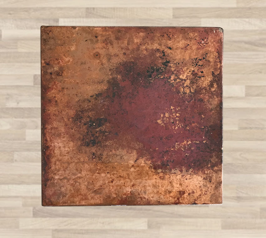 Custom Copper Square Side Table